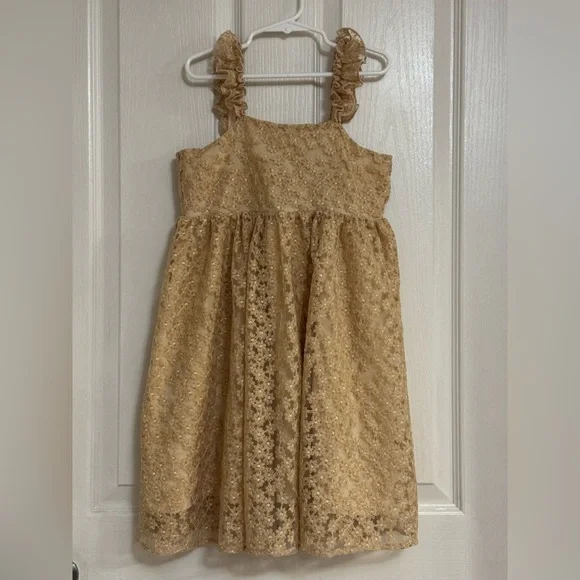 Noralee Mara Dress – Antique Daisy Champagne – Size 10 Girl - Picture 3 of 12